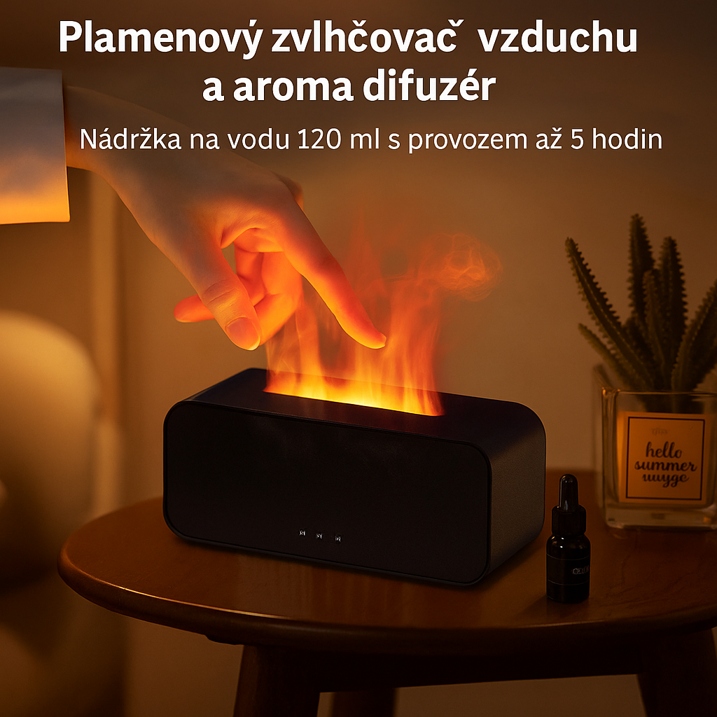 Plamenový Zvlhčovač & Aroma Difuzér